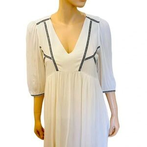 Ba&sh Mini Babydoll Dress Size S 100% Viscose with Lining Made in India